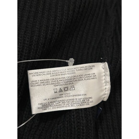 Gap Open Chunky Knit Black Sweater Cardigan Mid Length Women Large - Picture 9 of 11